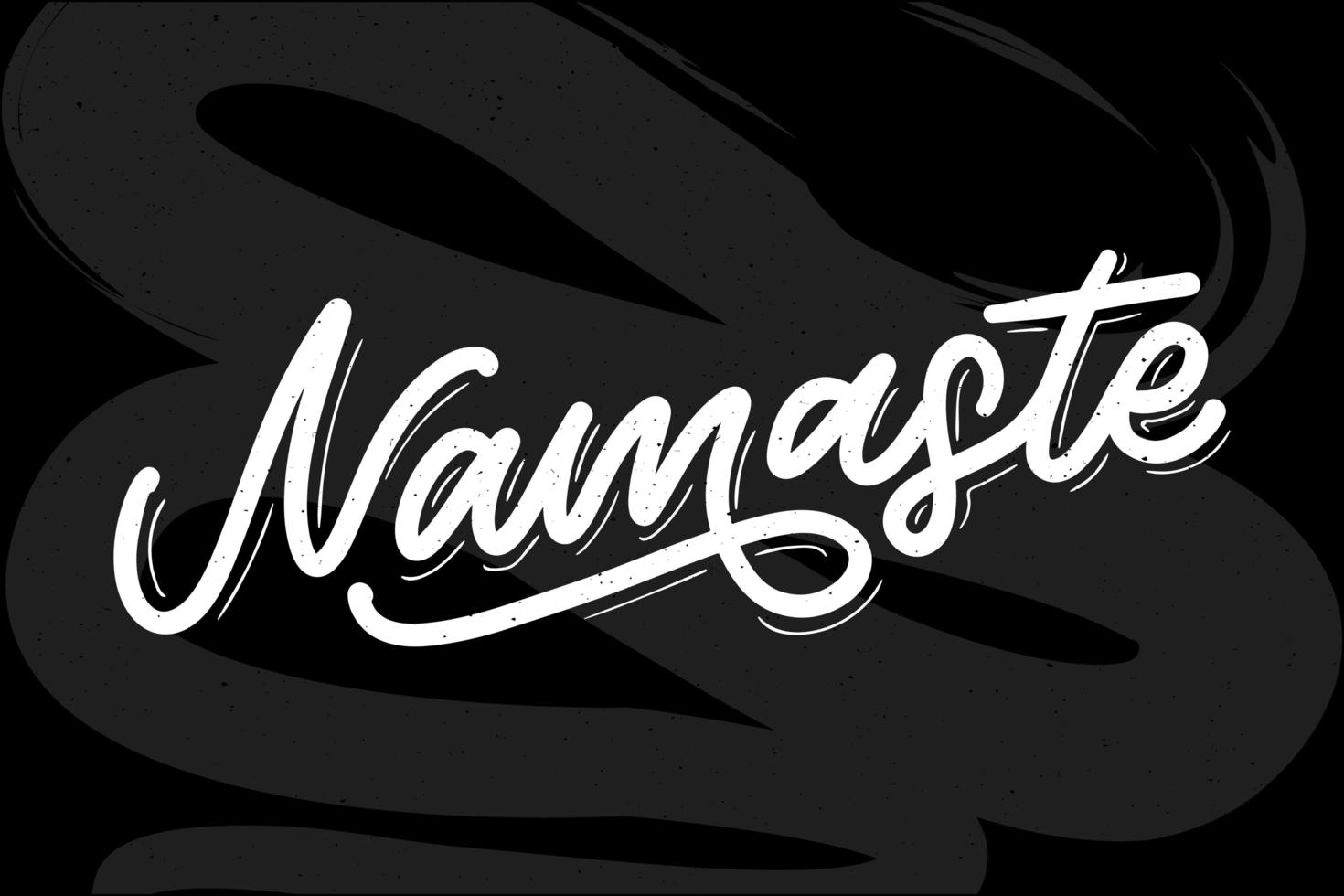 letras namaste dibujadas a mano. saludo indio, hola en hindi. elegante escritura cursiva, caligrafía moderna. ilustración vectorial aislada. vector