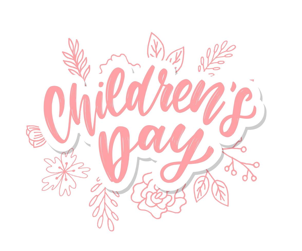 Children's day vector background. Happy Children's Day title. Happy Children's Day inscription.