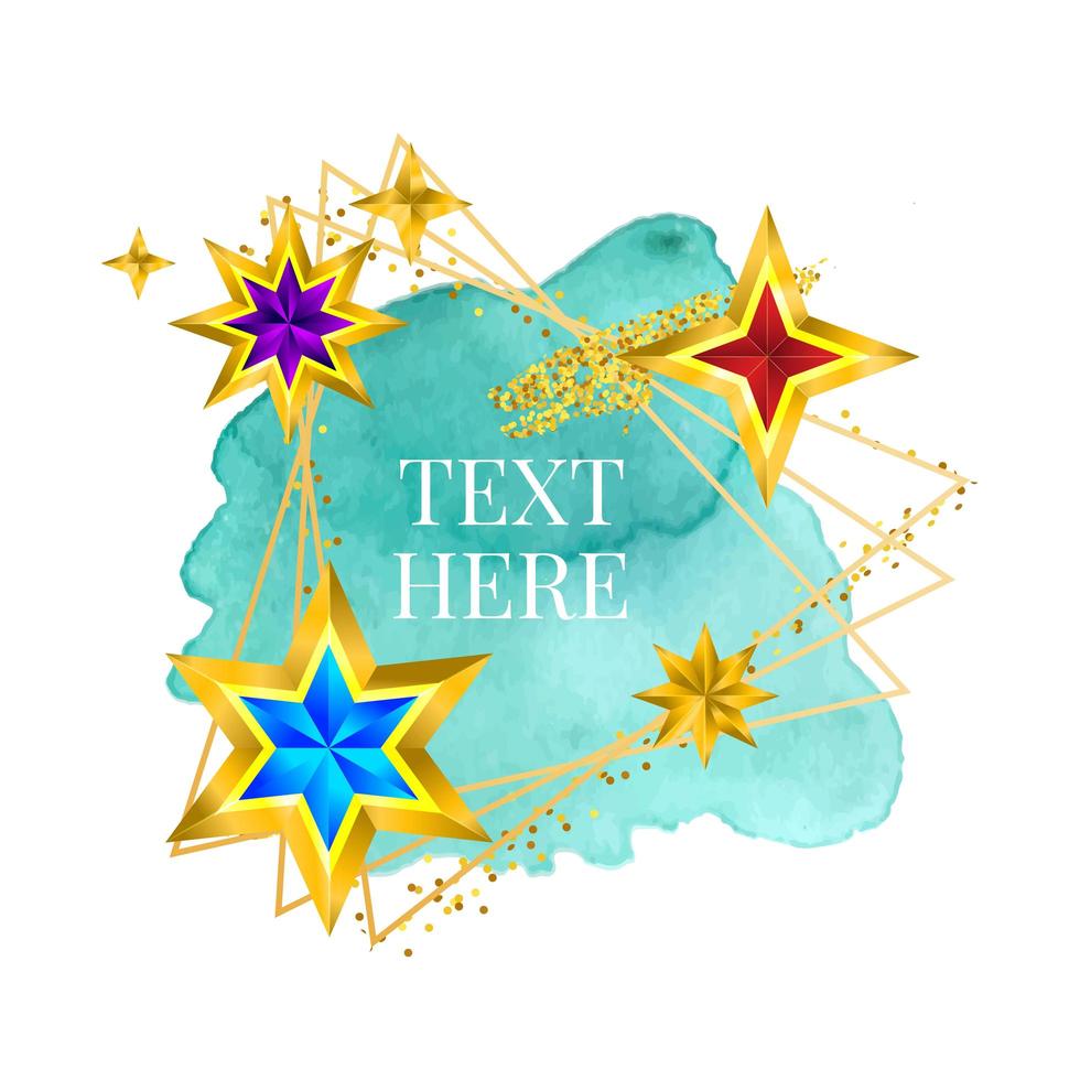 Gold frame paint Hand painted vector brush stroke. Perfect design for headline, logo and sale banner. Watercolor