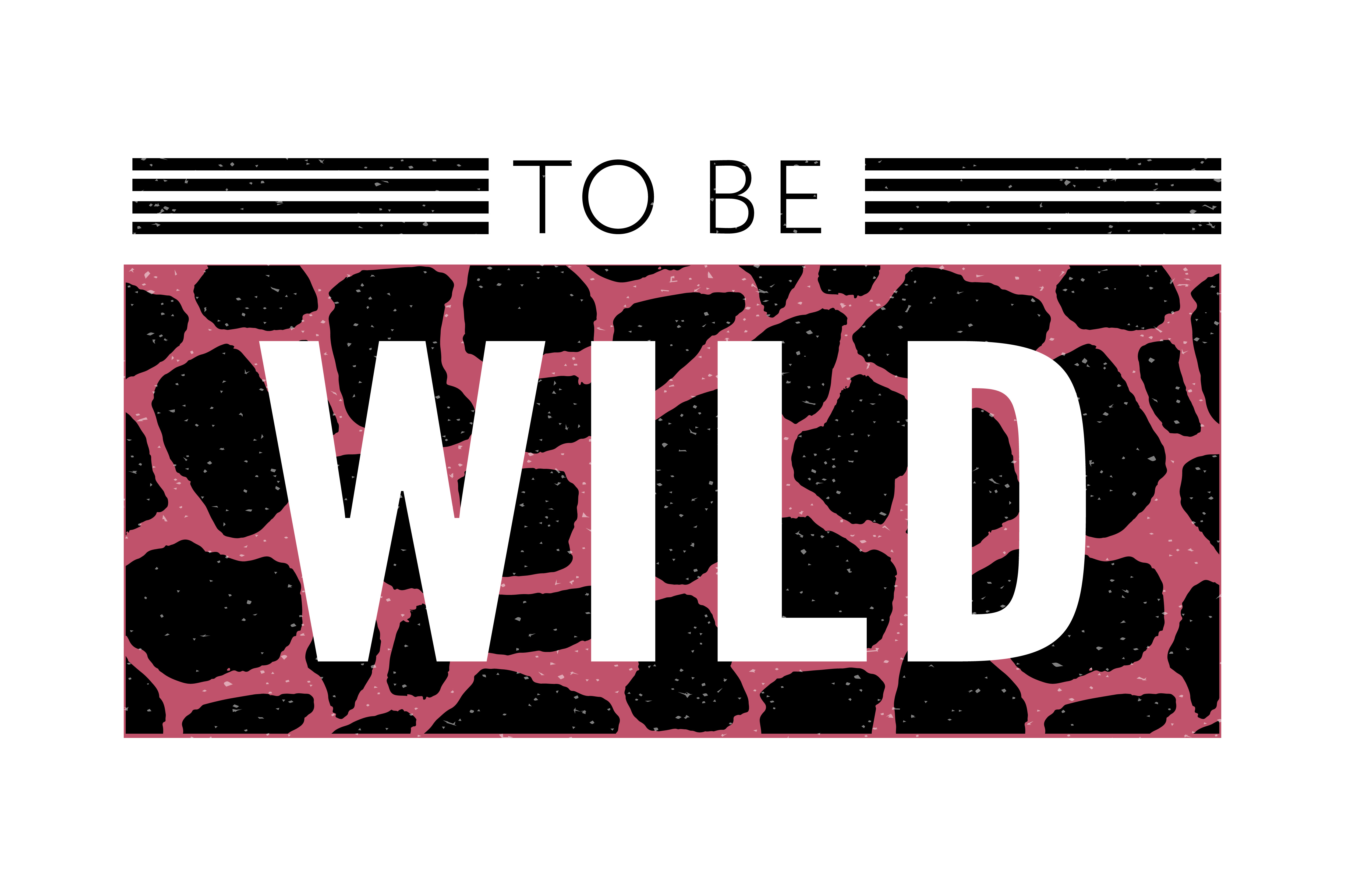 Decorative Wild Text with Giraffe Pattern, Fashion, Card and Poster