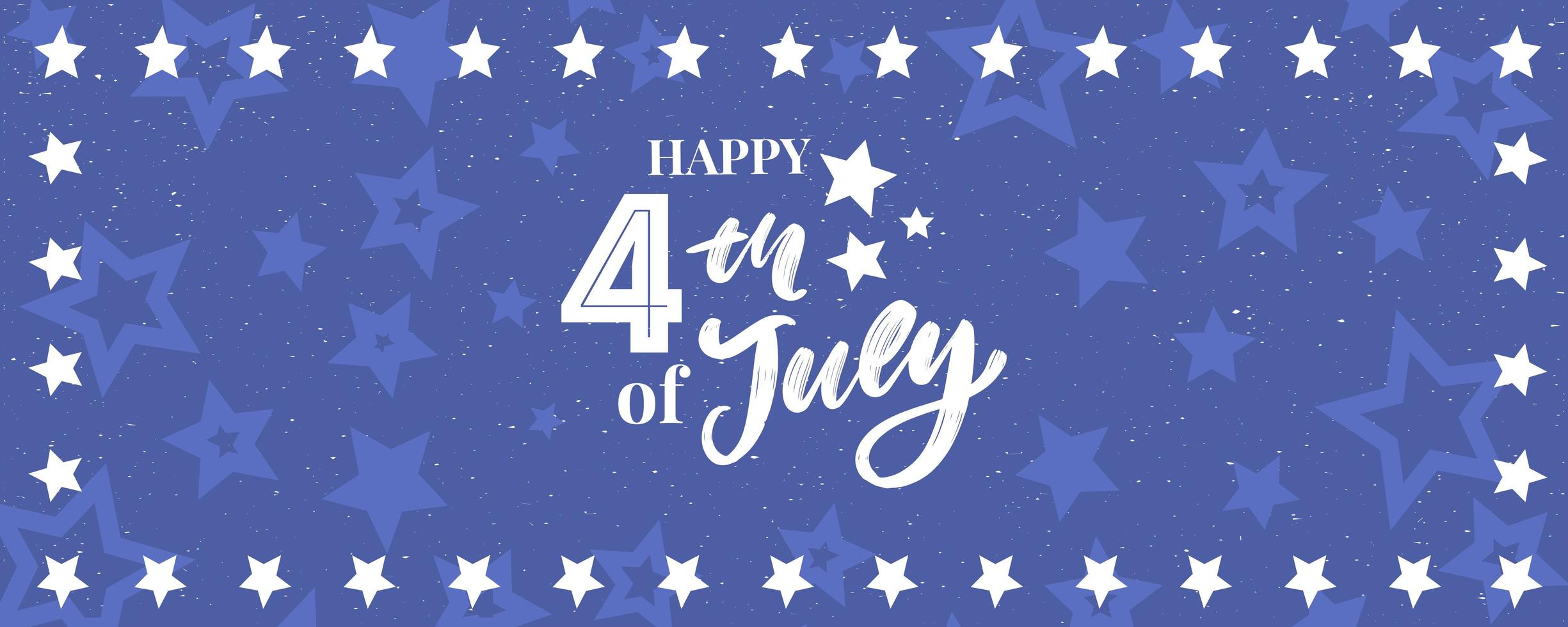 illustration of 4th of July Background with American flag vector