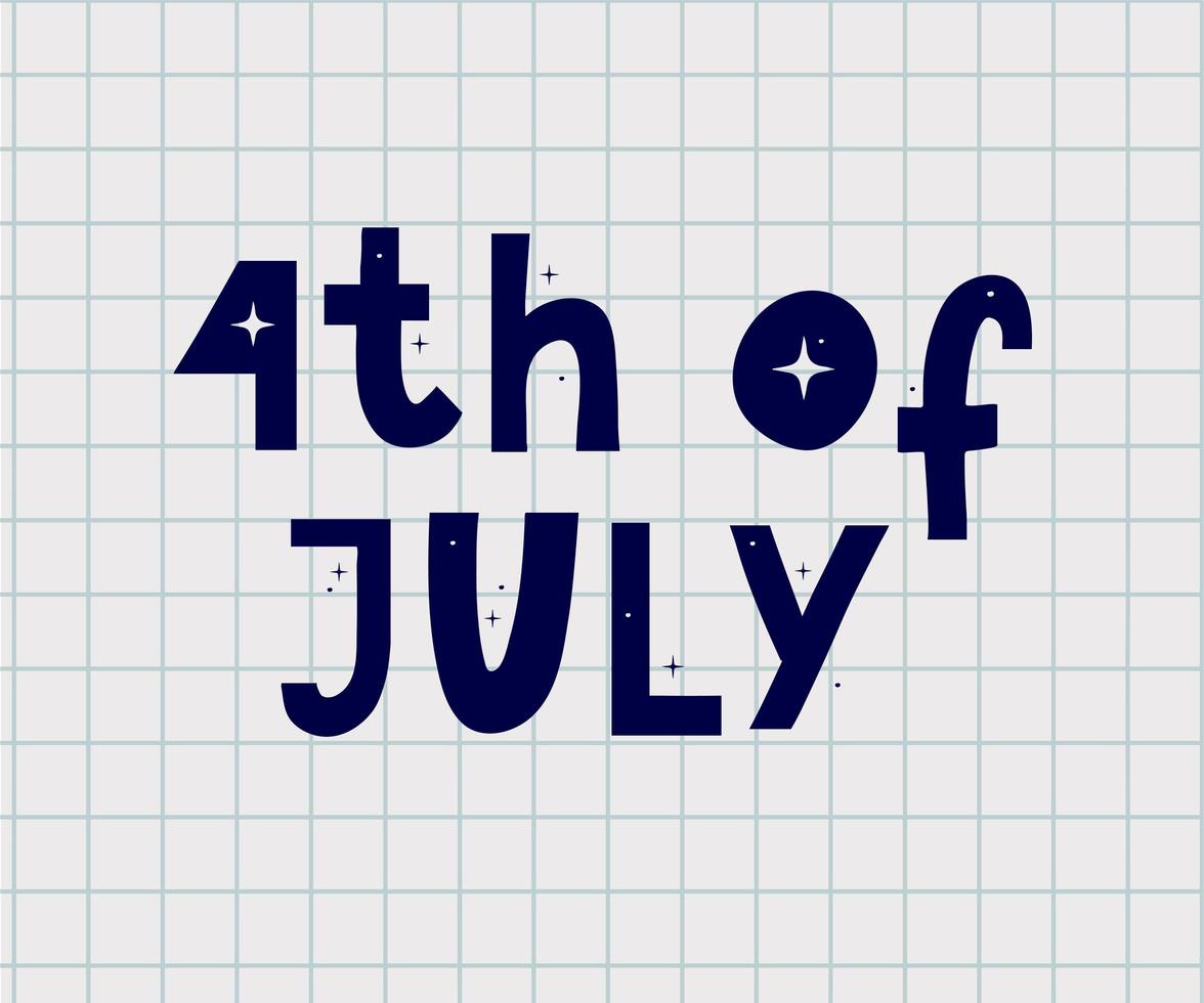 illustration of 4th of July Background with American flag vector