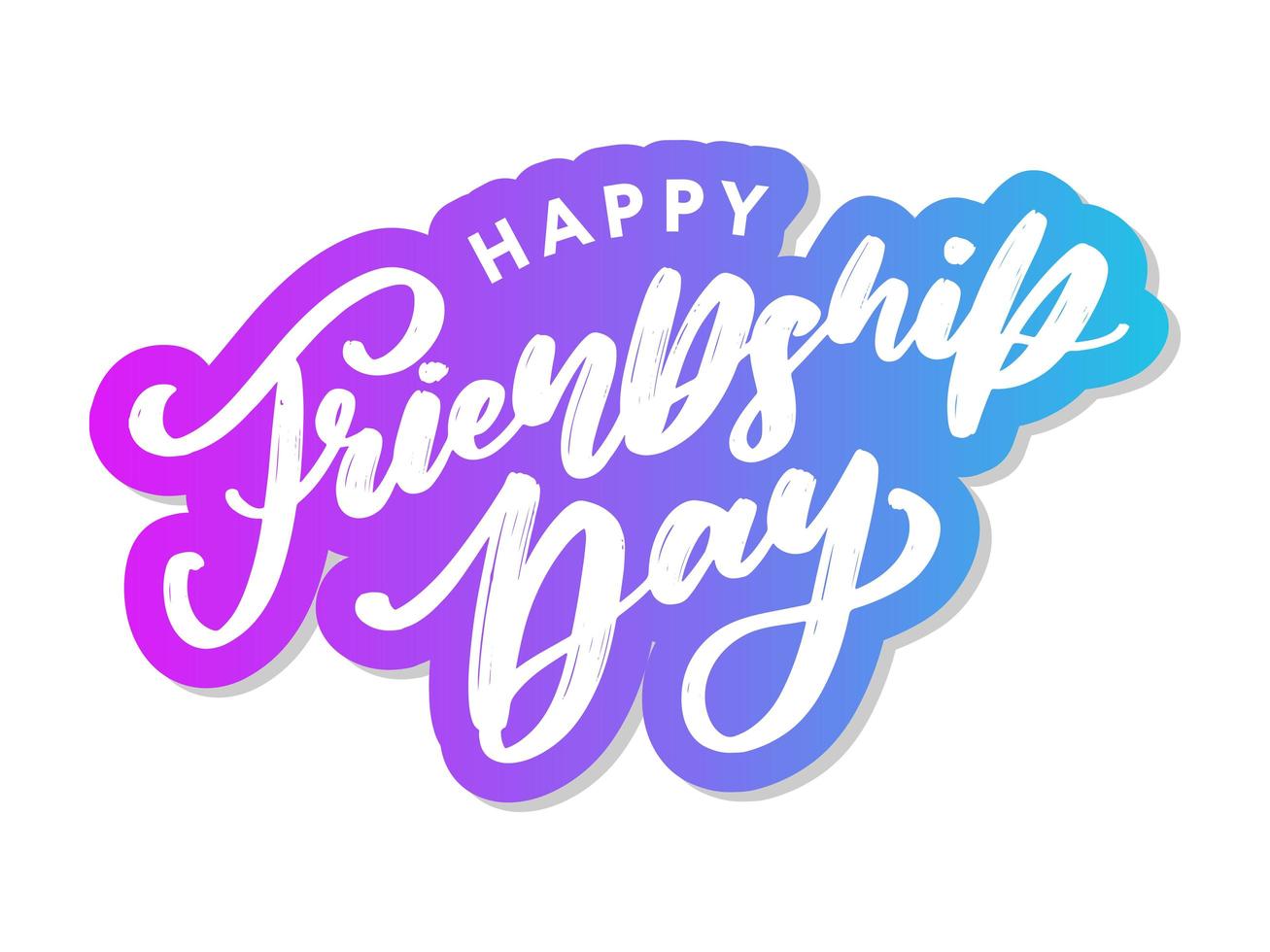 Happy Friendship Day greeting card. For poster, flyer, banner for website template, cards, posters, logo. Vector illustration.