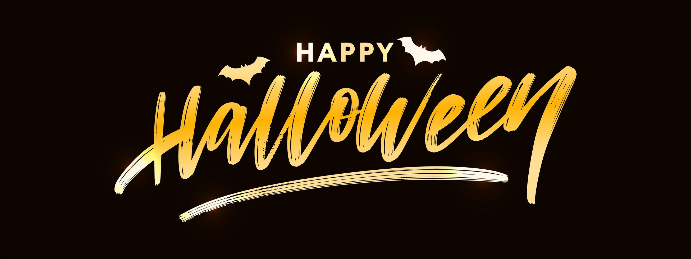 Happy Halloween Text Banner Lettering Holiday Special offer Shop Now vector