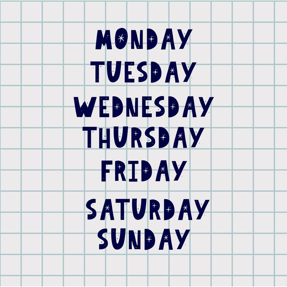 handwritten-days-of-week-sunday-monday-tuesday-wednesday-thursday