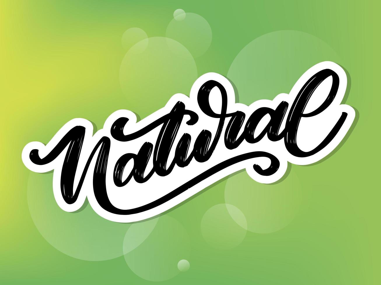 100 Natural Vector Lettering Stamp Illustration slogan calligraphy