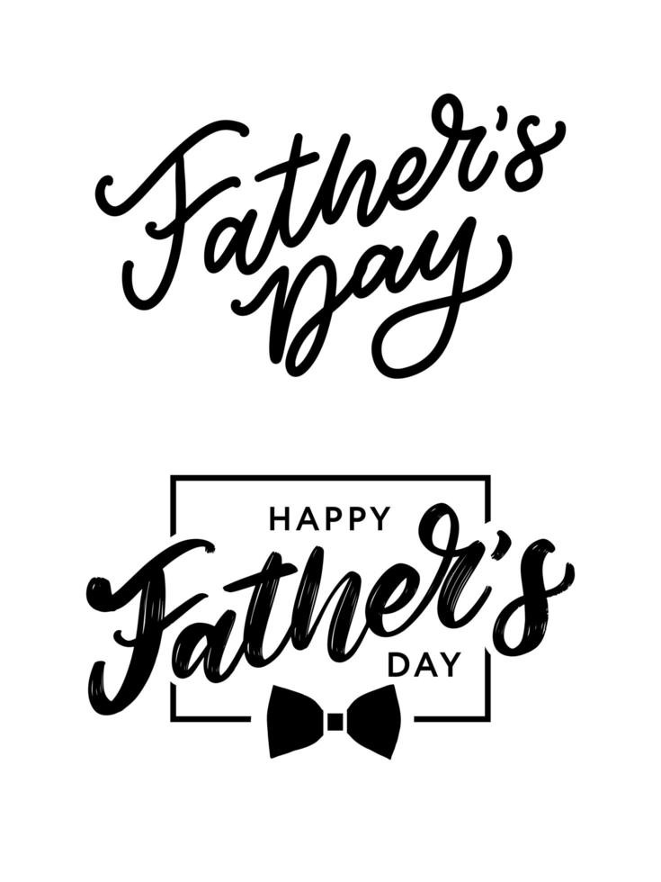 feliz Día del Padre. letras. texto de caligrafía de vacaciones vector