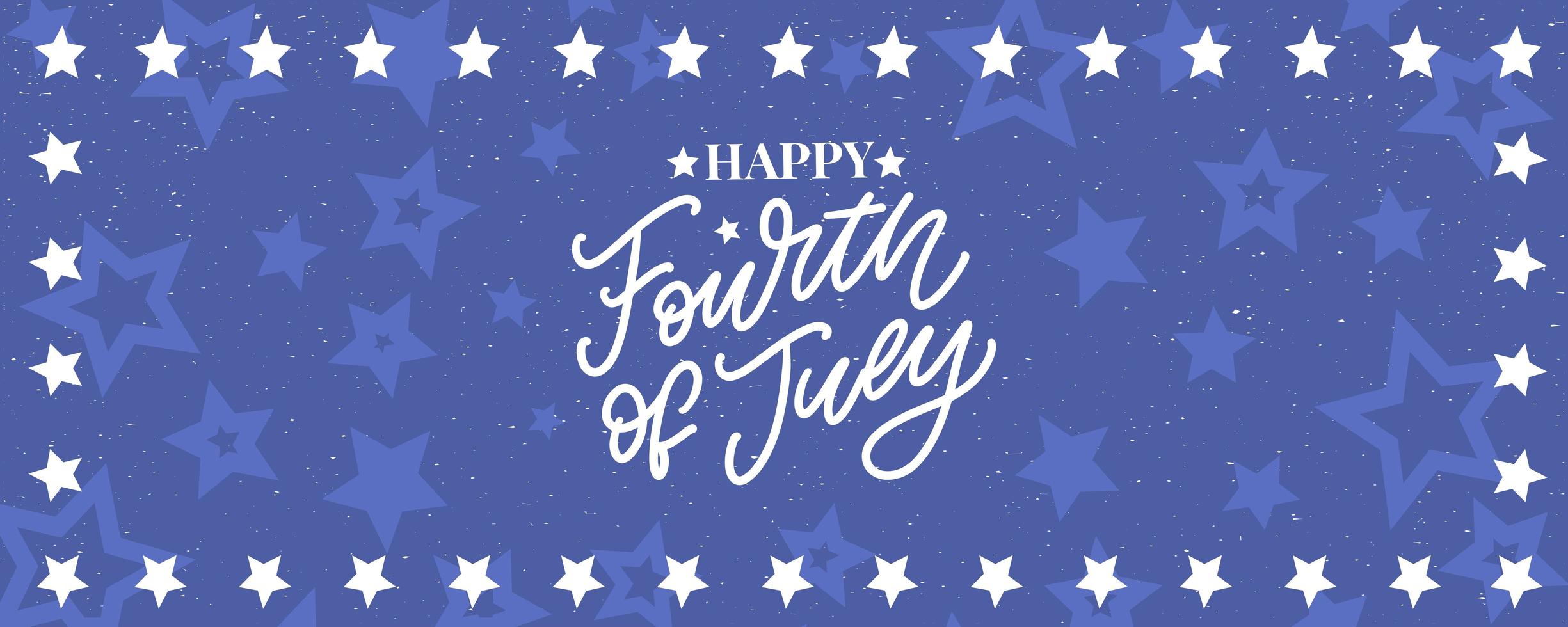 Fourth 4 of July stylish american independence day design Fourth of July vector