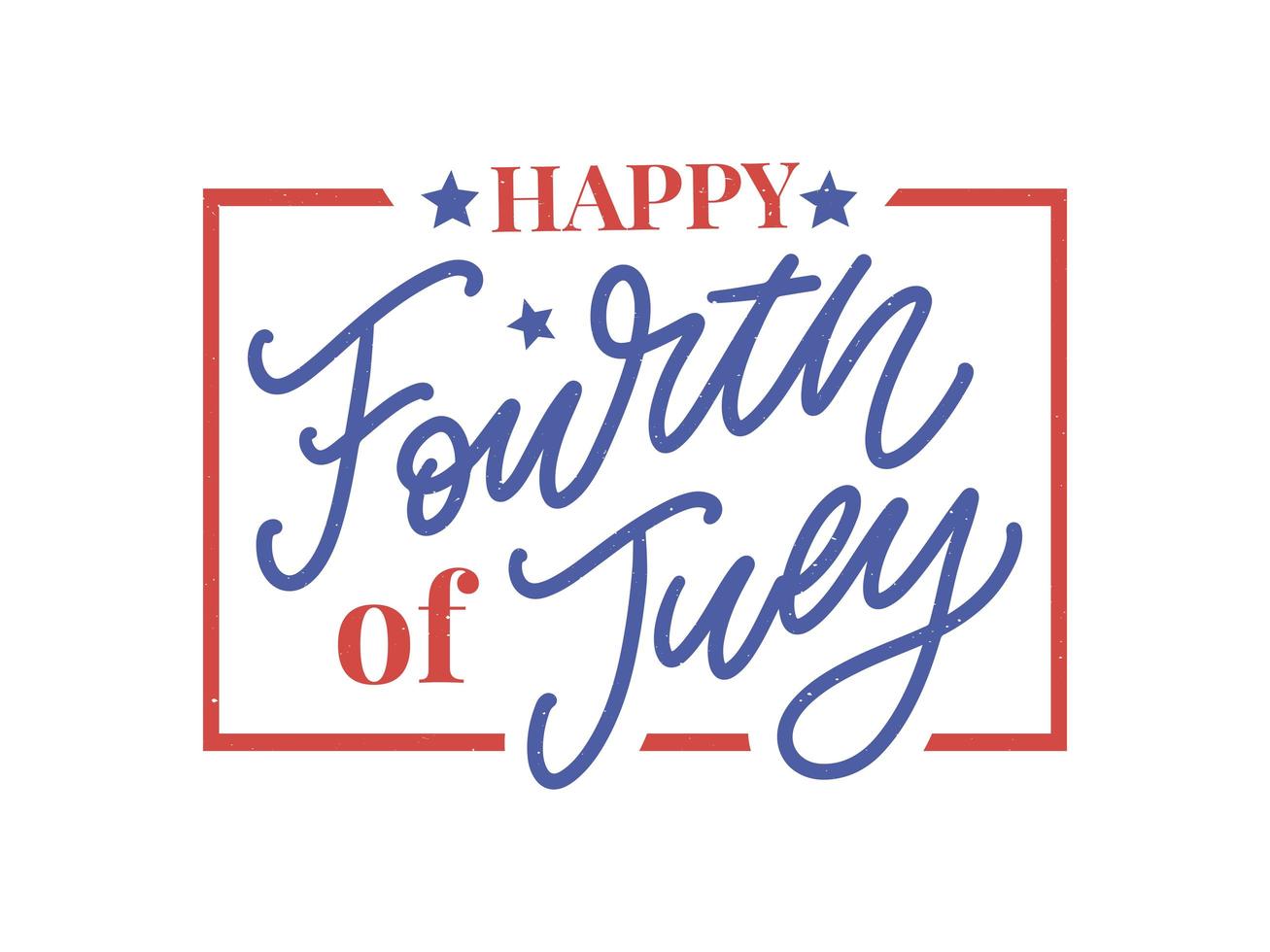 Fourth 4 of July stylish american independence day design Fourth of July vector