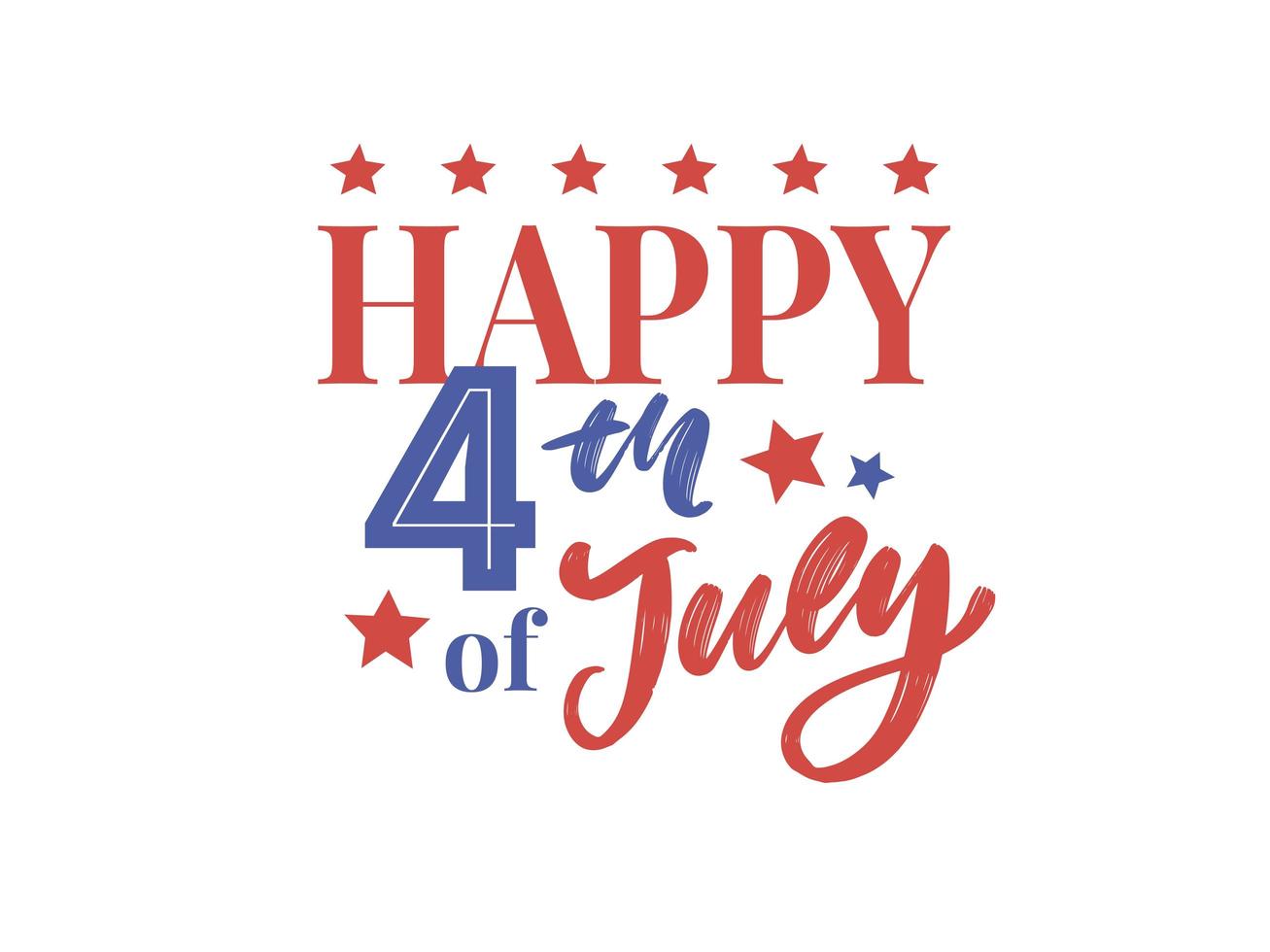 illustration of 4th of July Background with American flag vector