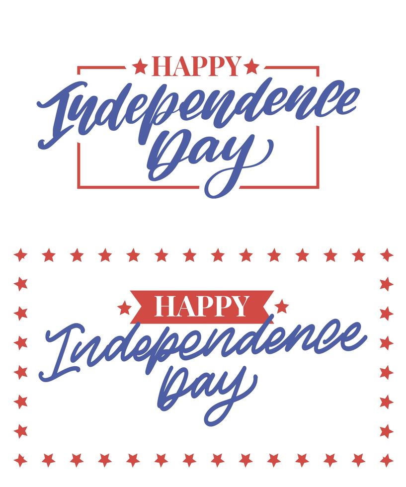 4 de julio fondo de letras del día de la independencia vector