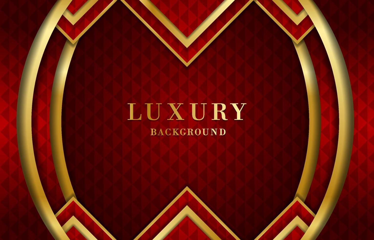 Red Background with Luxury Gold Color vector