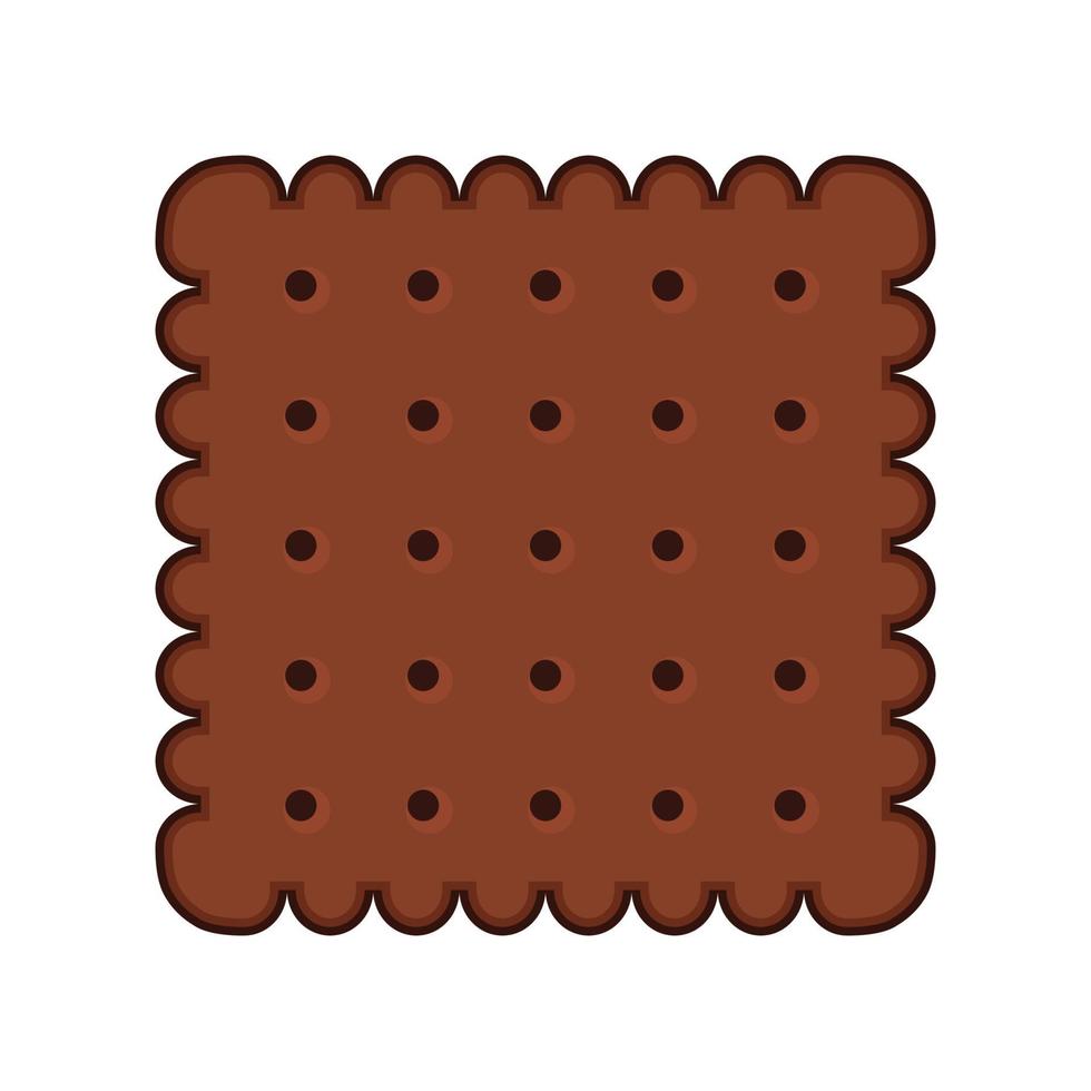 Simple biscuit icon on white background. Food icon. Vector Illustration