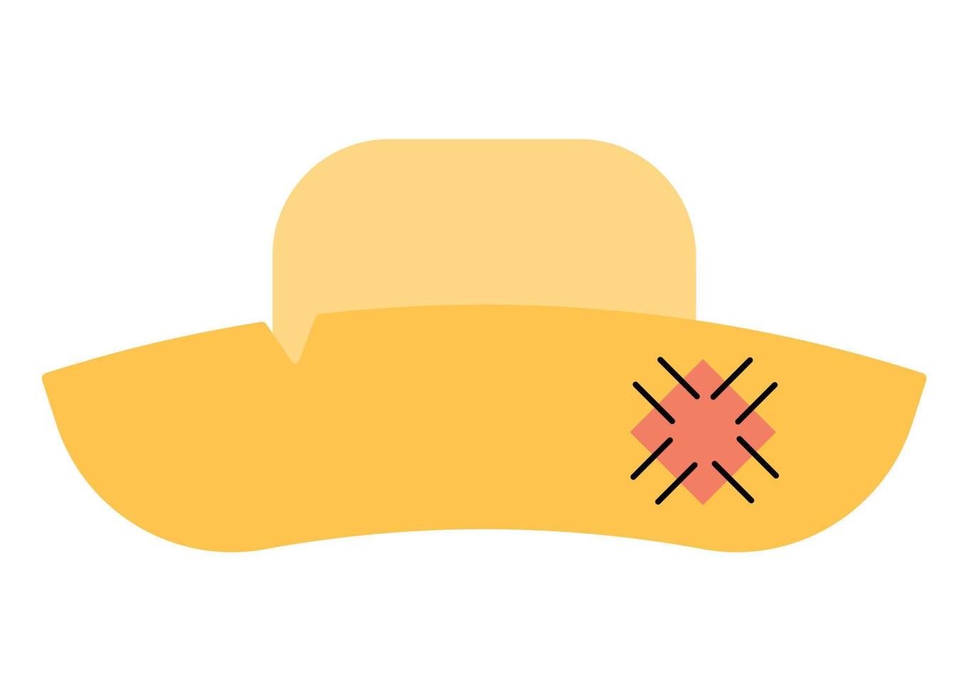 festive wide hat on a white background. Vector Illustration. EPS10