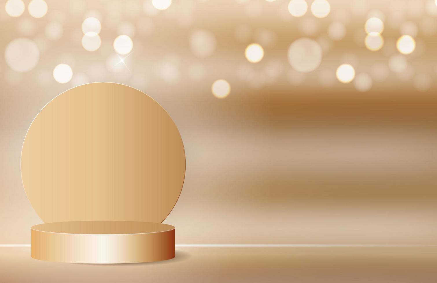 3d Background podium cylinder to show cosmetic product template. Vector Illustration