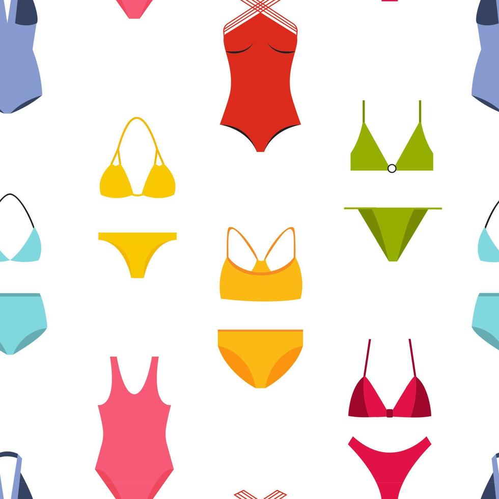 Swimsuit seamless pattern background. Vector Illustration
