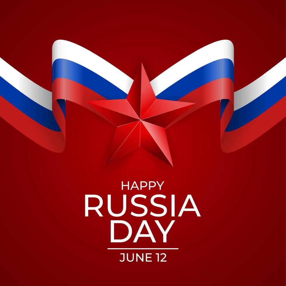 Happy Russia day holiday background. Vector Illustration