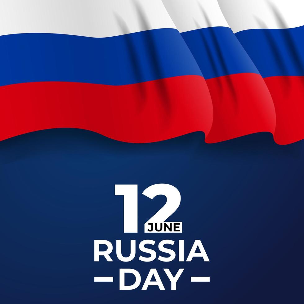 Happy russia day holiday background. Vector Illustration