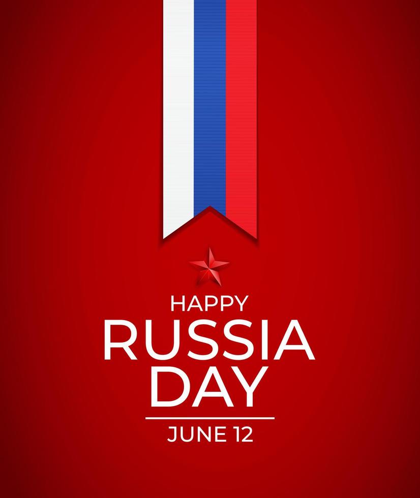 Happy russia day holiday background. Vector Illustration