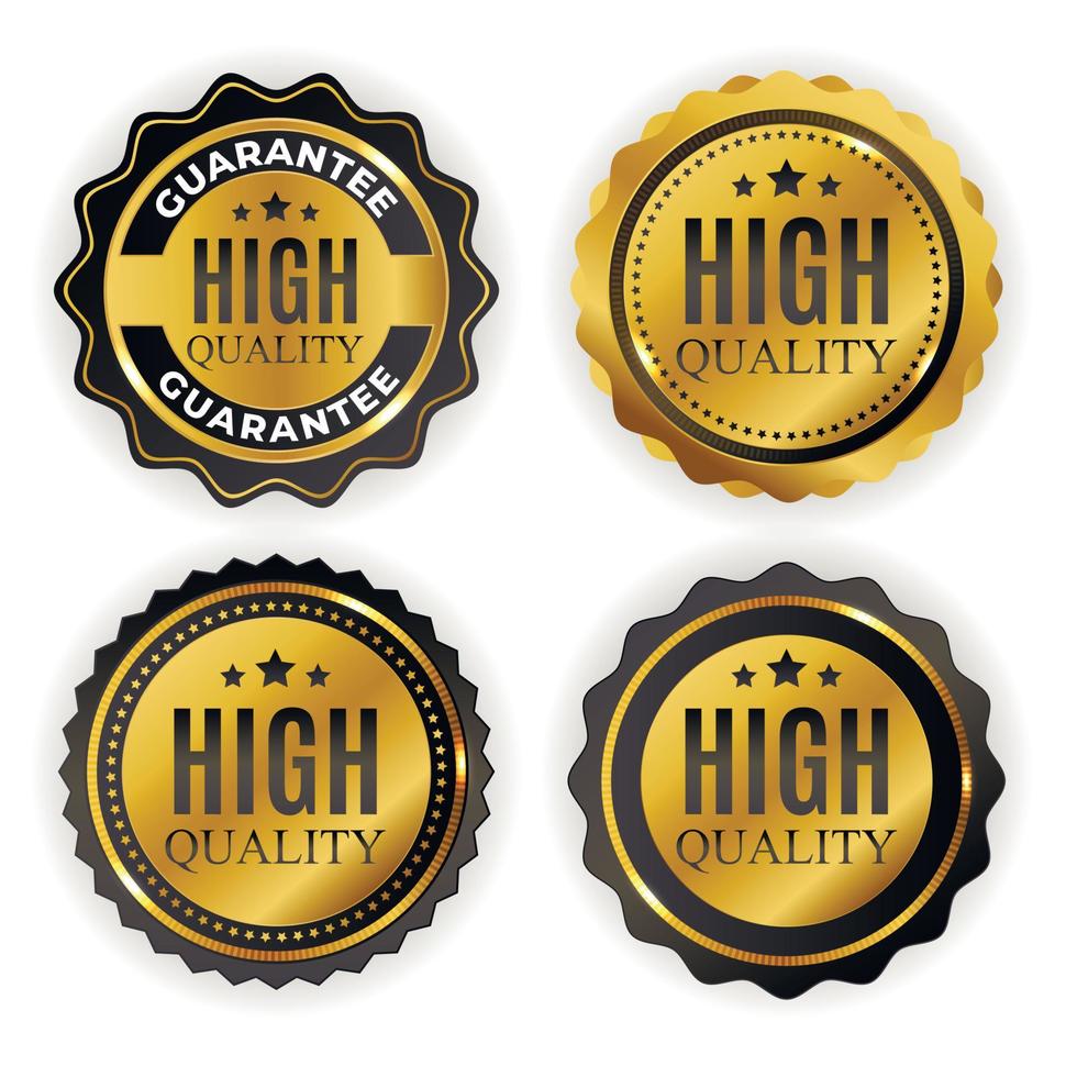 High quality golden label sign. Vector illustration