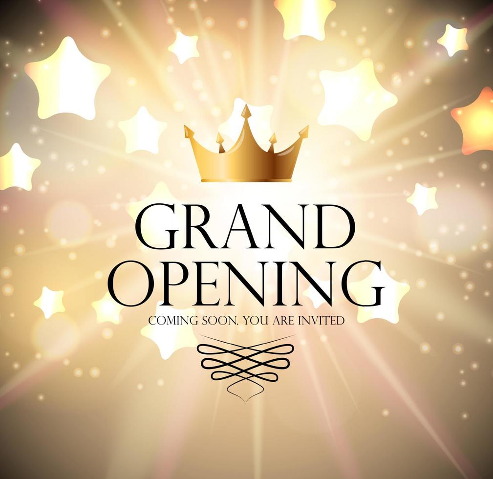 Grand Opening Luxury Invitation Banner Background. Vector Illustration