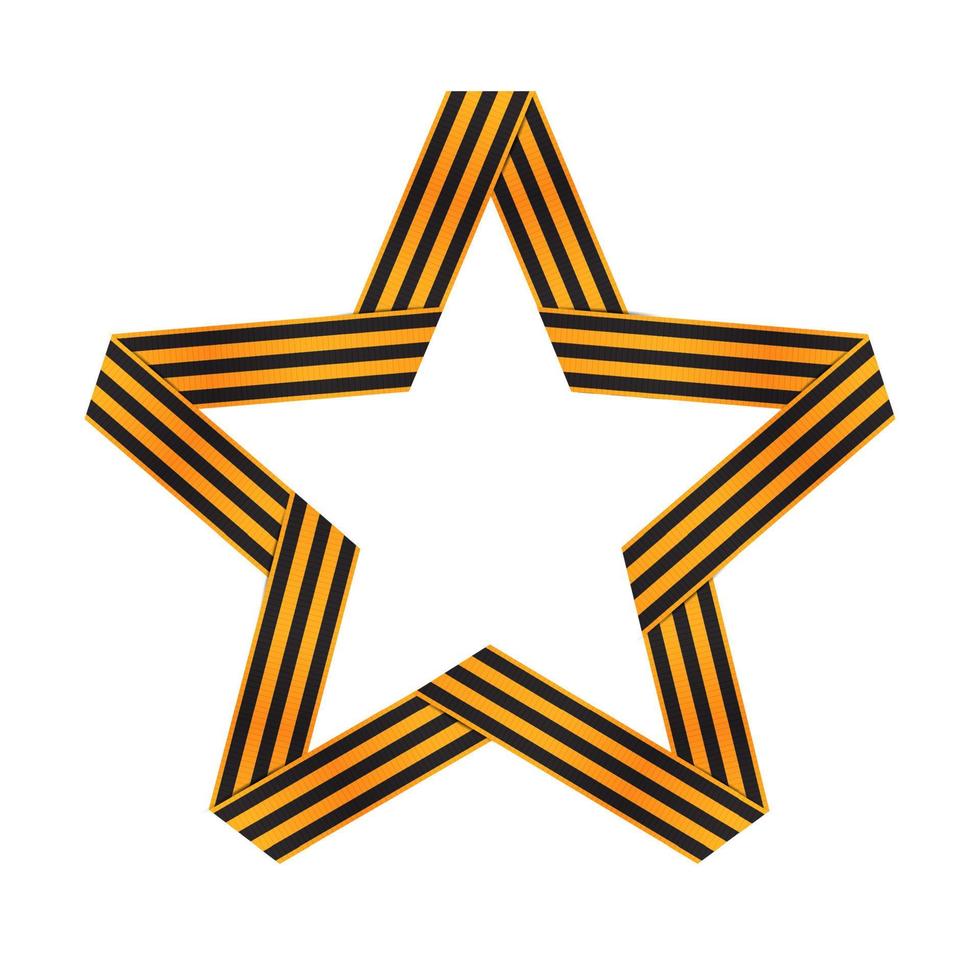 Star from St.George ribbon. Vector Illustration.