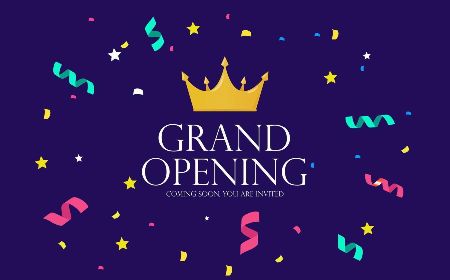 Grand Opening Luxury Invitation Banner Background. Vector Illustration