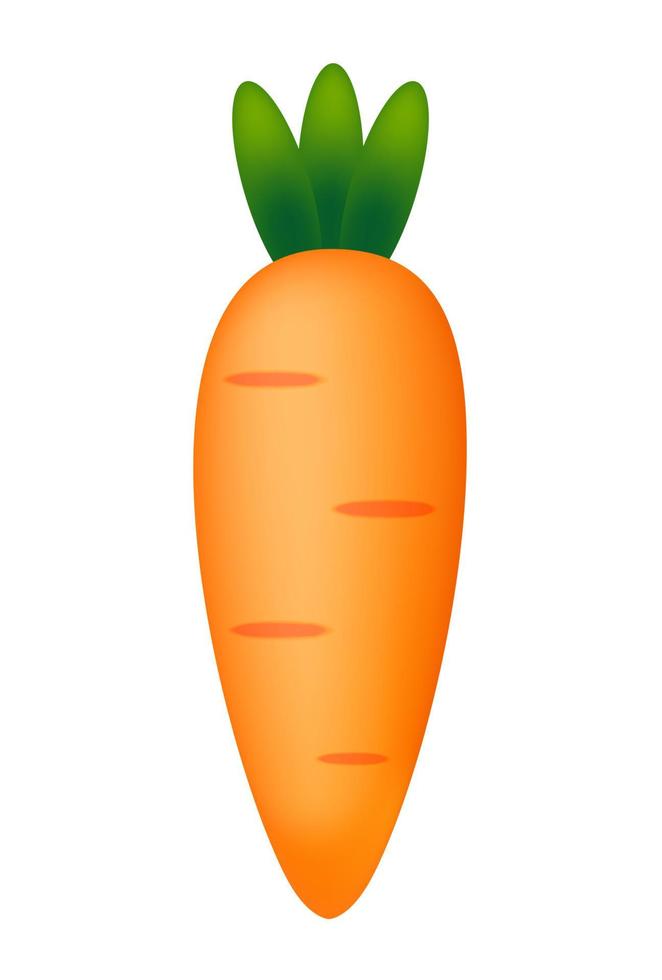 Abstract Carrot Icon Isolated on White Background. Vector Illustration