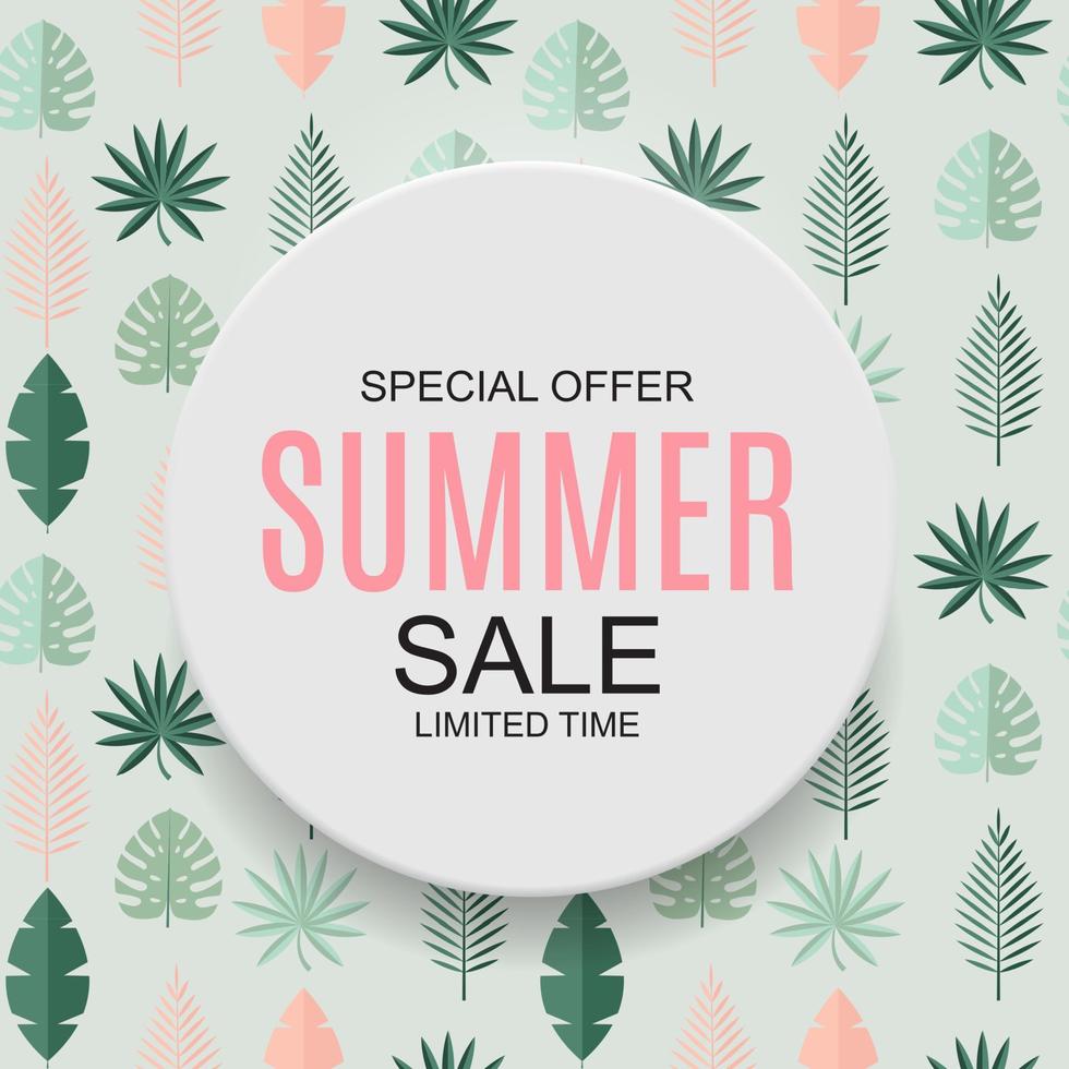 Summer Sale concept Background. Vector Illustration