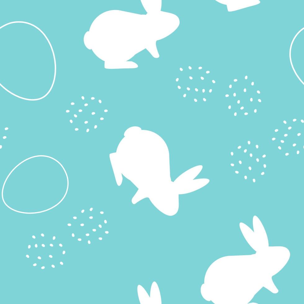 Easter seamless pattern with bunny. Vector Illustration