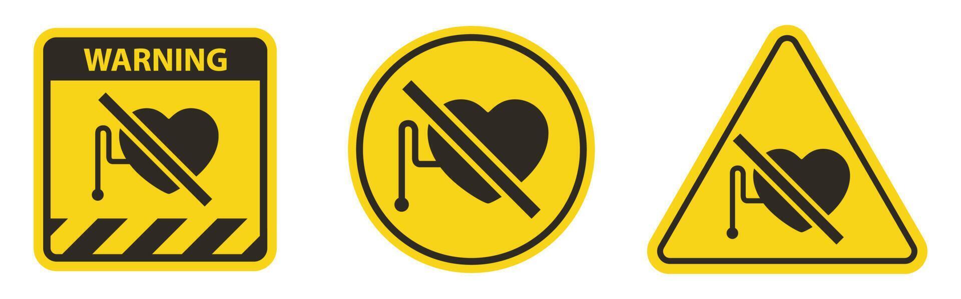Magnetic Fields Located In This Area Can Be Harmful To Pacemakers vector