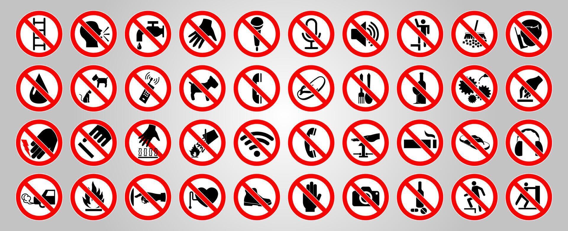 Prohibition forbidden sign Royalty Free Vector Image