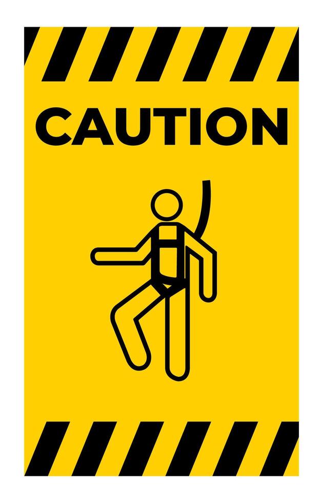 Symbol Wear Safety Harness Sign Isolate On White Background,Vector Illustration EPS.10 vector