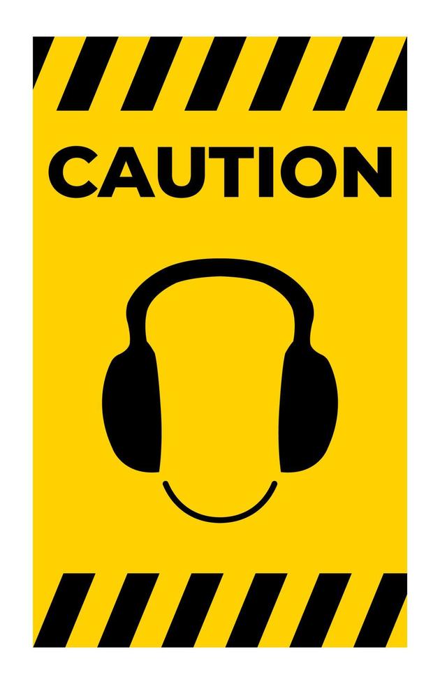 Symbol wear ear protection Sign Isolate On White Background,Vector Illustration EPS.10 vector