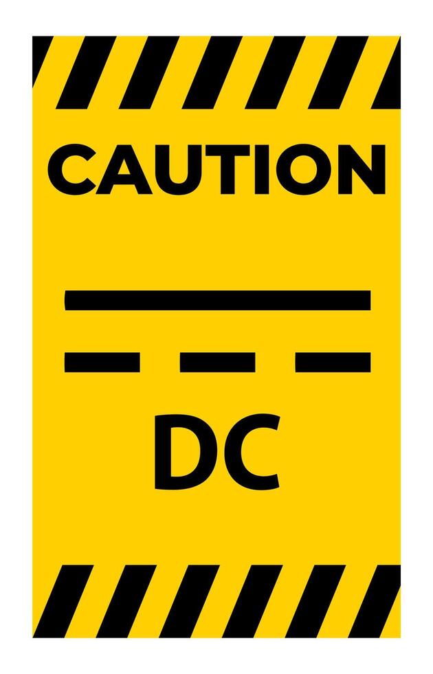 Direct Current DC Symbol Sign Isolate On White Background,Vector Illustration EPS.10 vector