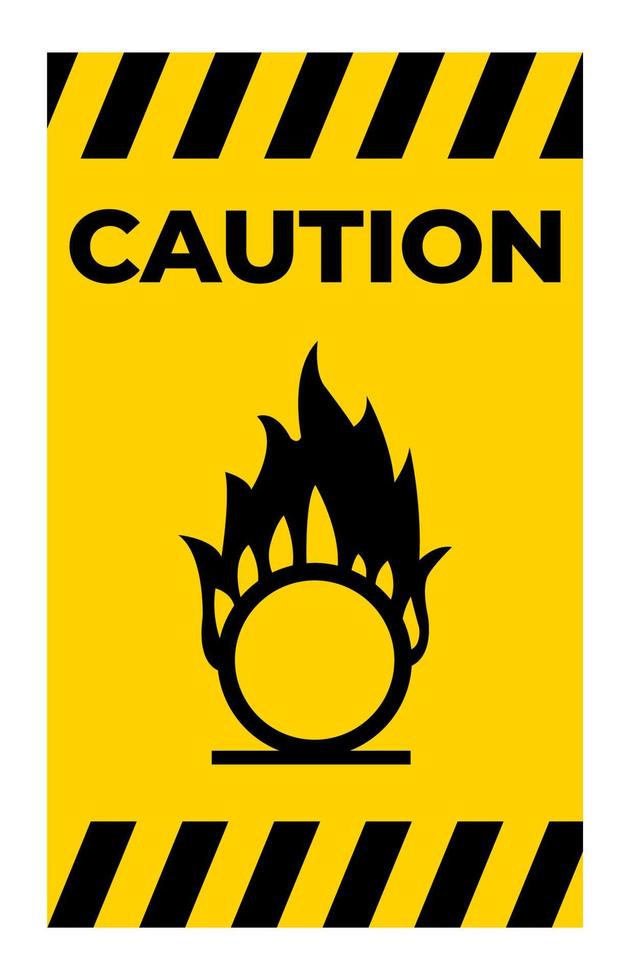 Beware Oxidizing Substance Symbol Isolate On White Background,Vector Illustration EPS.10 vector