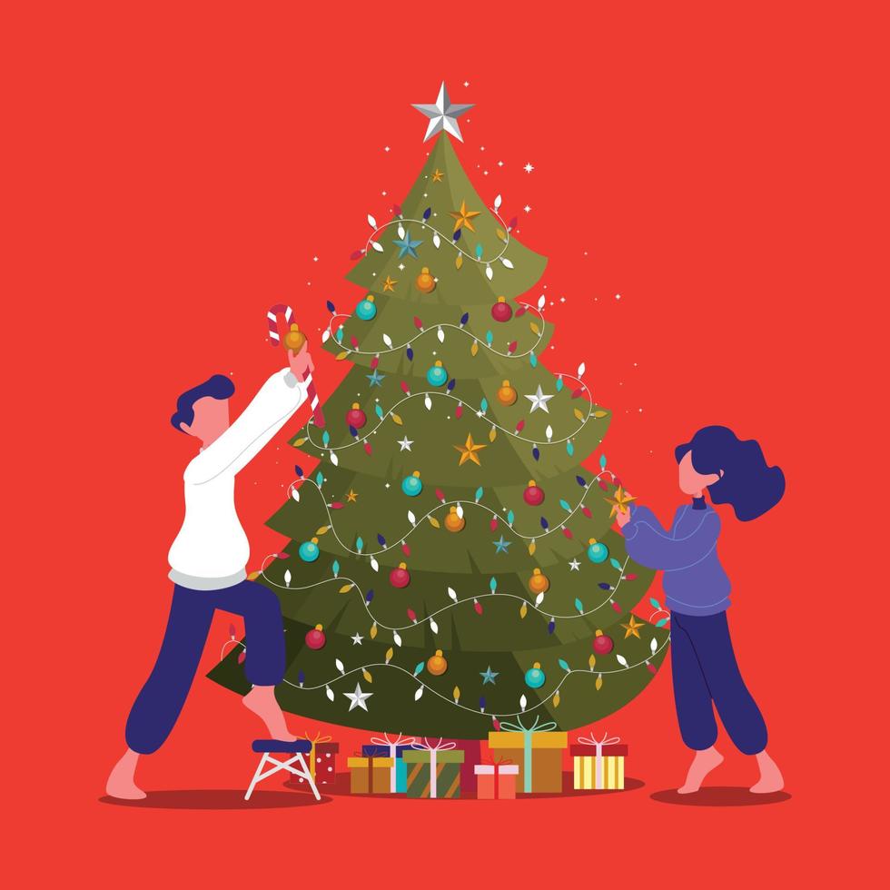 Christmas Preparation Concept vector