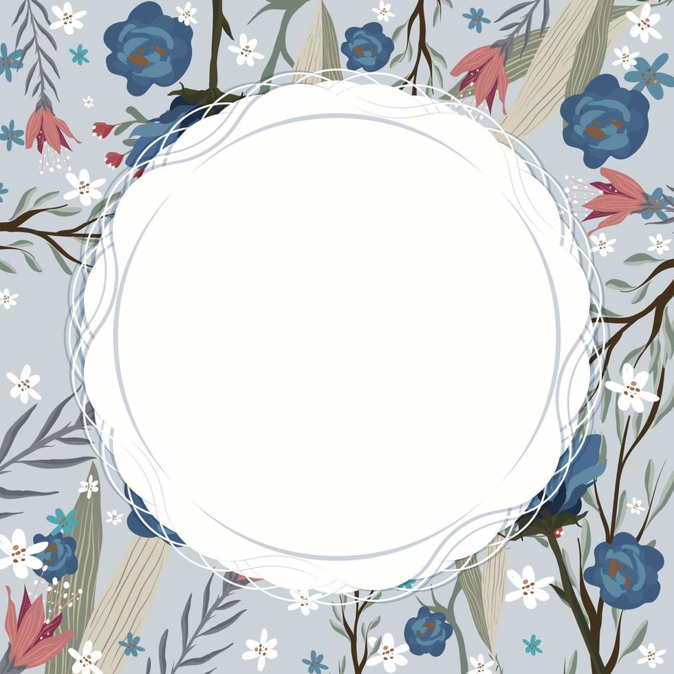 Winter Floral Background Concept vector