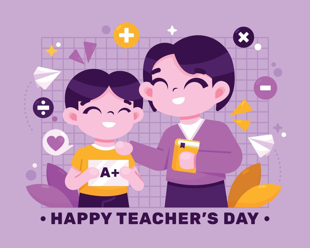 Happy Teacher's Day Concept vector