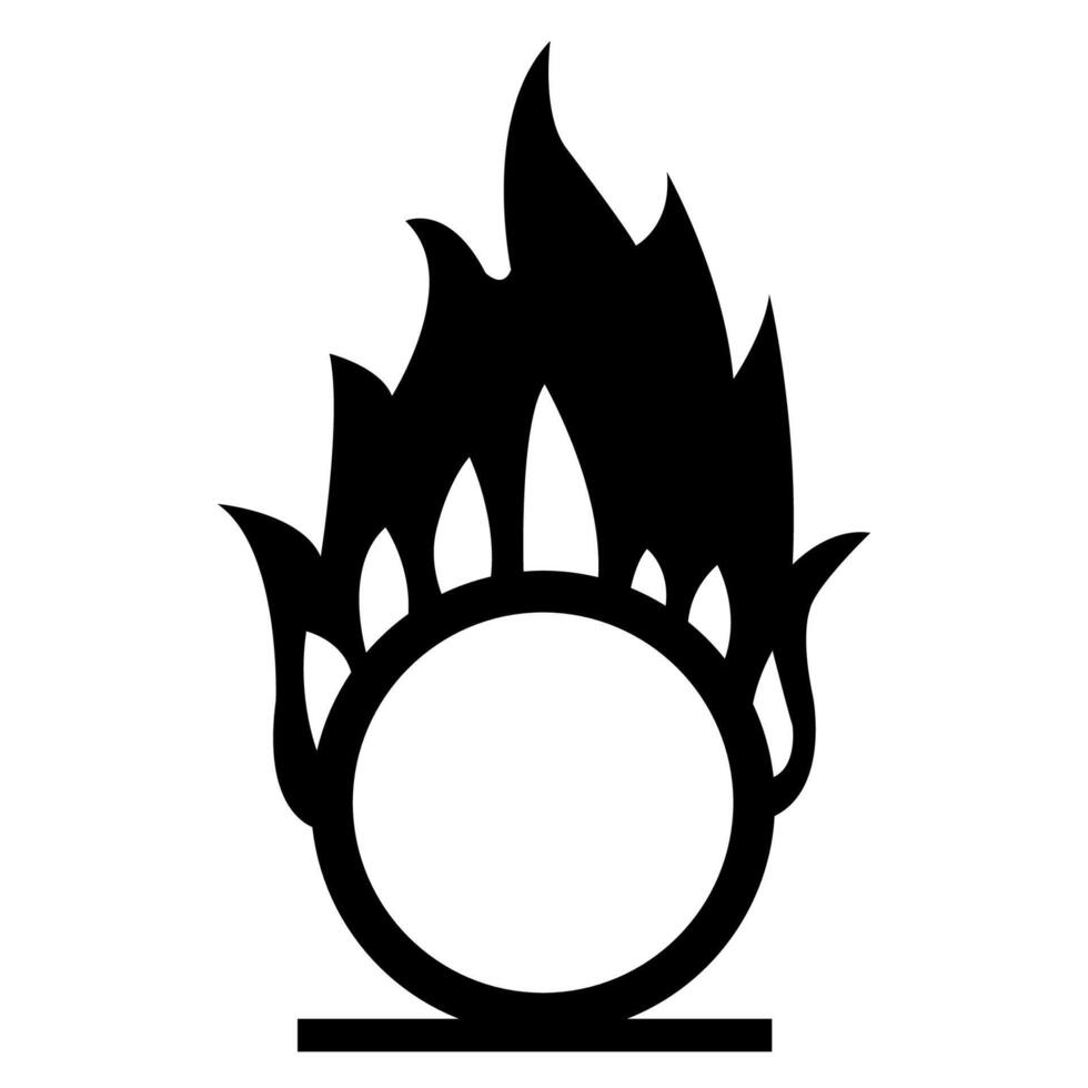 Beware Oxidizing Substance Symbol Isolate On White Background,Vector Illustration EPS.10 vector