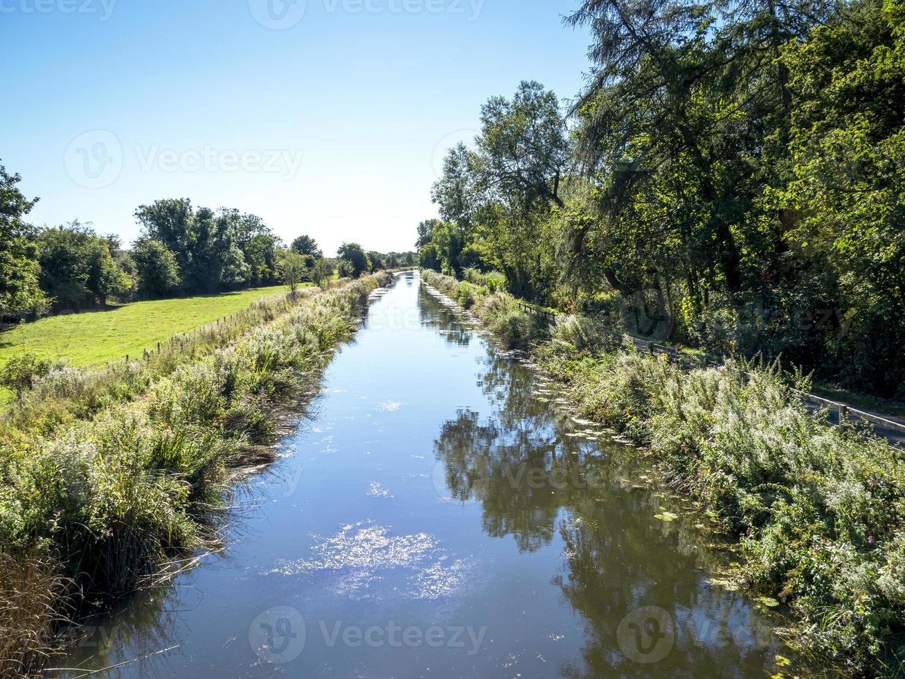 View of the Ripon Canal from Rentons Bridge, North Yorkshire, England photo