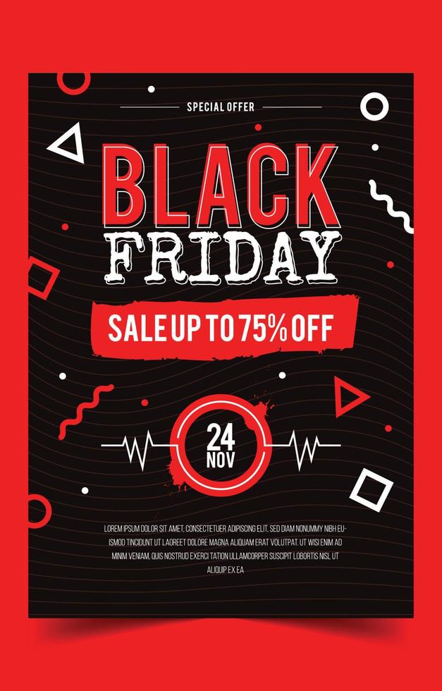 Black Friday Sale Template Poster vector