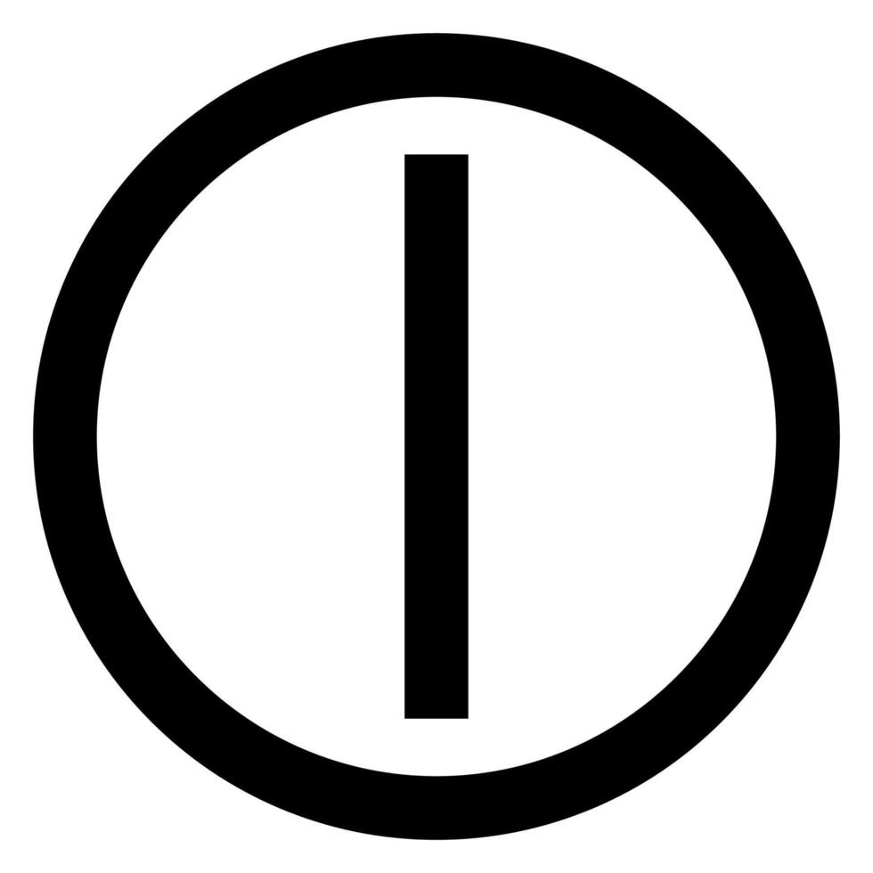 Caution On Off Push-Button Symbol Sign On White Background vector
