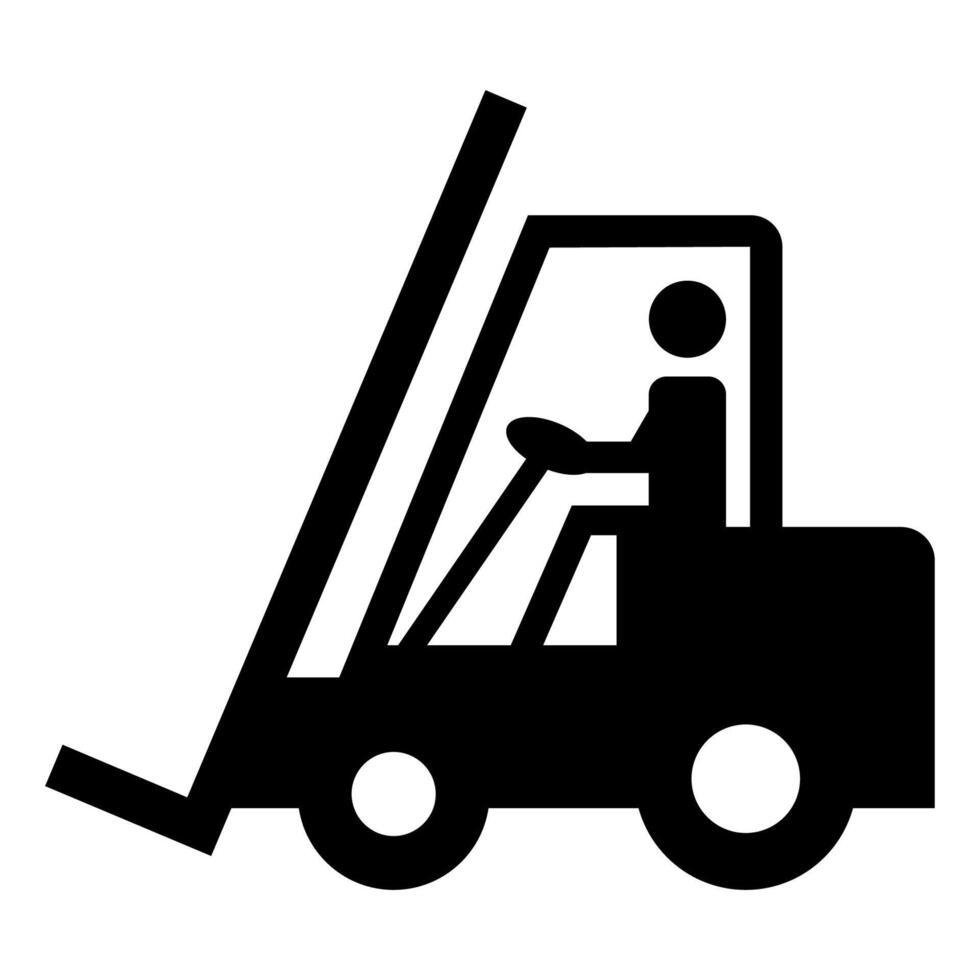 Beware Forklift Symbol Sign Isolate On White Background,Vector Illustration vector