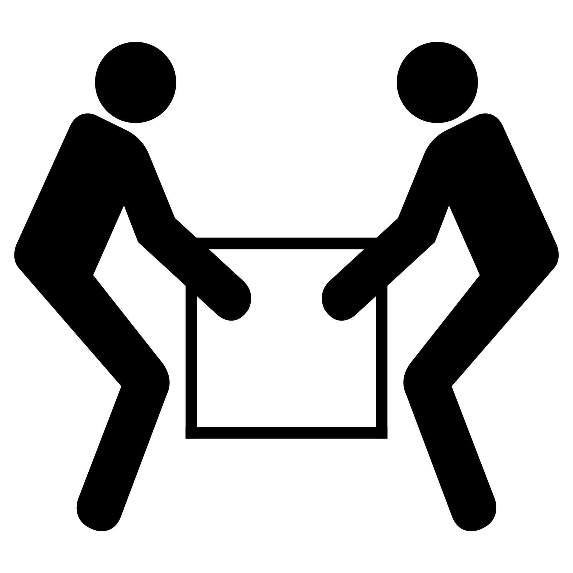 Use Two Person Lift Symbol Sign Isolate On White Background,Vector