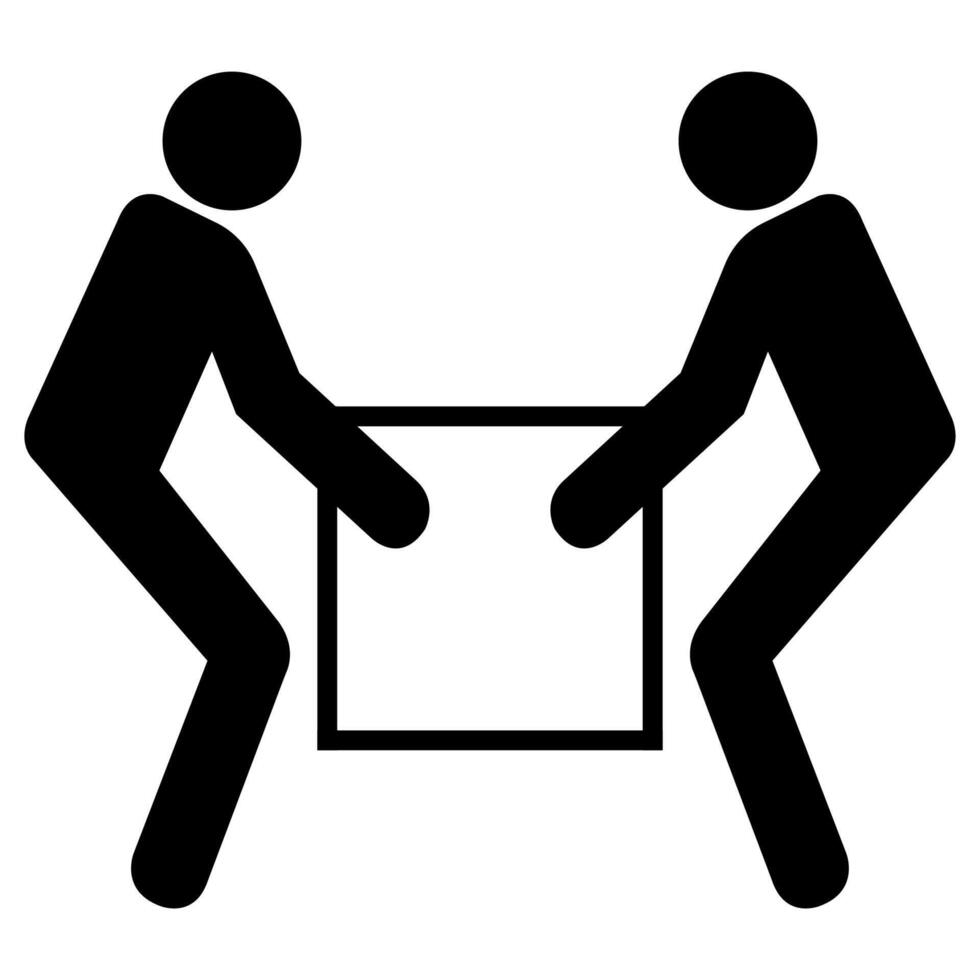 Use Two Person Lift Symbol Sign  Isolate On White Background,Vector Illustration EPS.10 vector