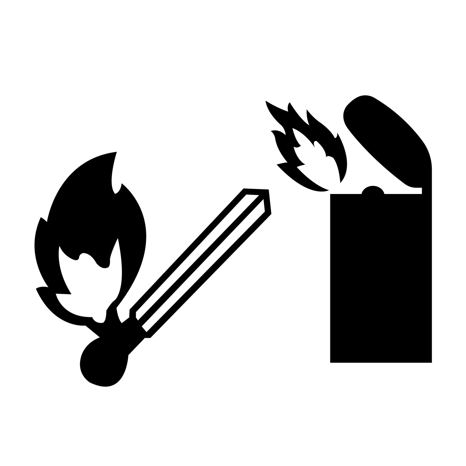 Caution No Lighter Symbol Sign Isolate on White Background 3517026