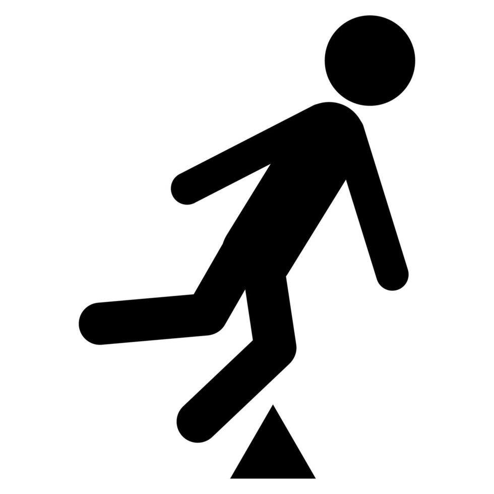 Trip Hazard Symbol Sign Isolate On White Background,Vector Illustration EPS.10 vector