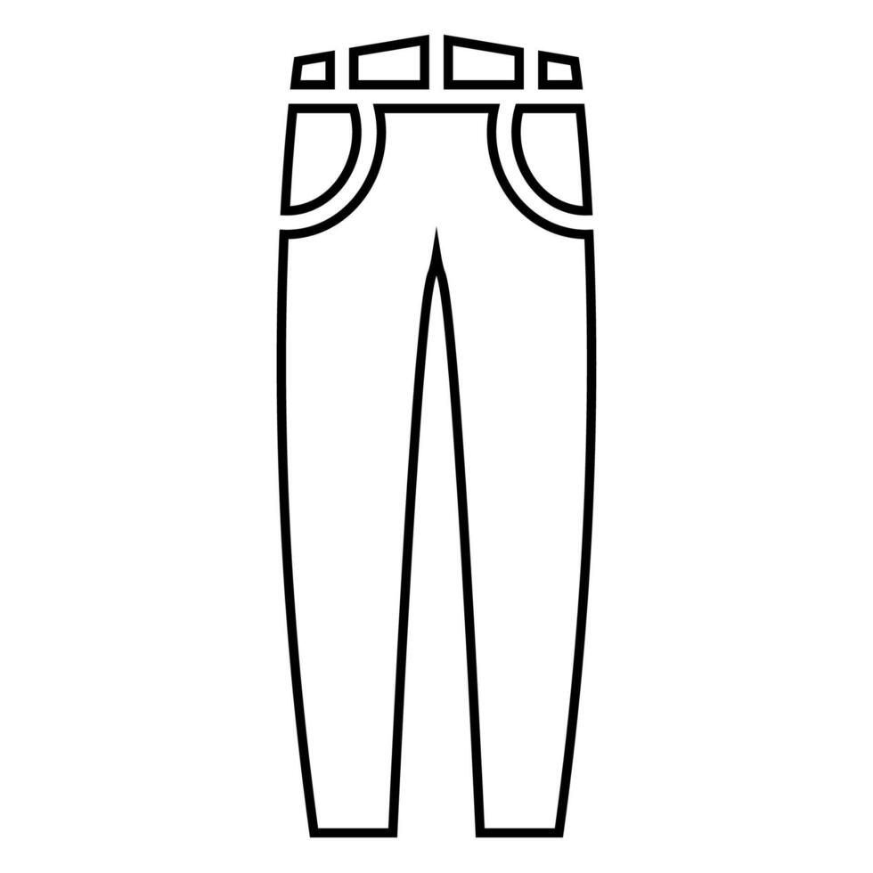 icono de vector de jeans aislado sobre fondo blanco