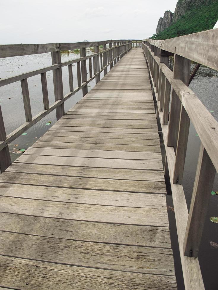 puente sobre el lago foto